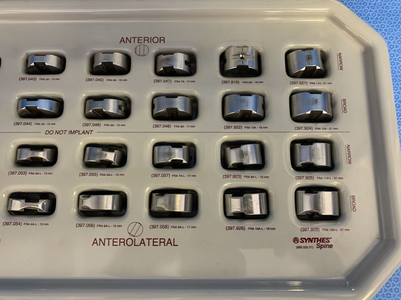 SYNTHES FRA Trial Spacers Spine System Set — photo 4