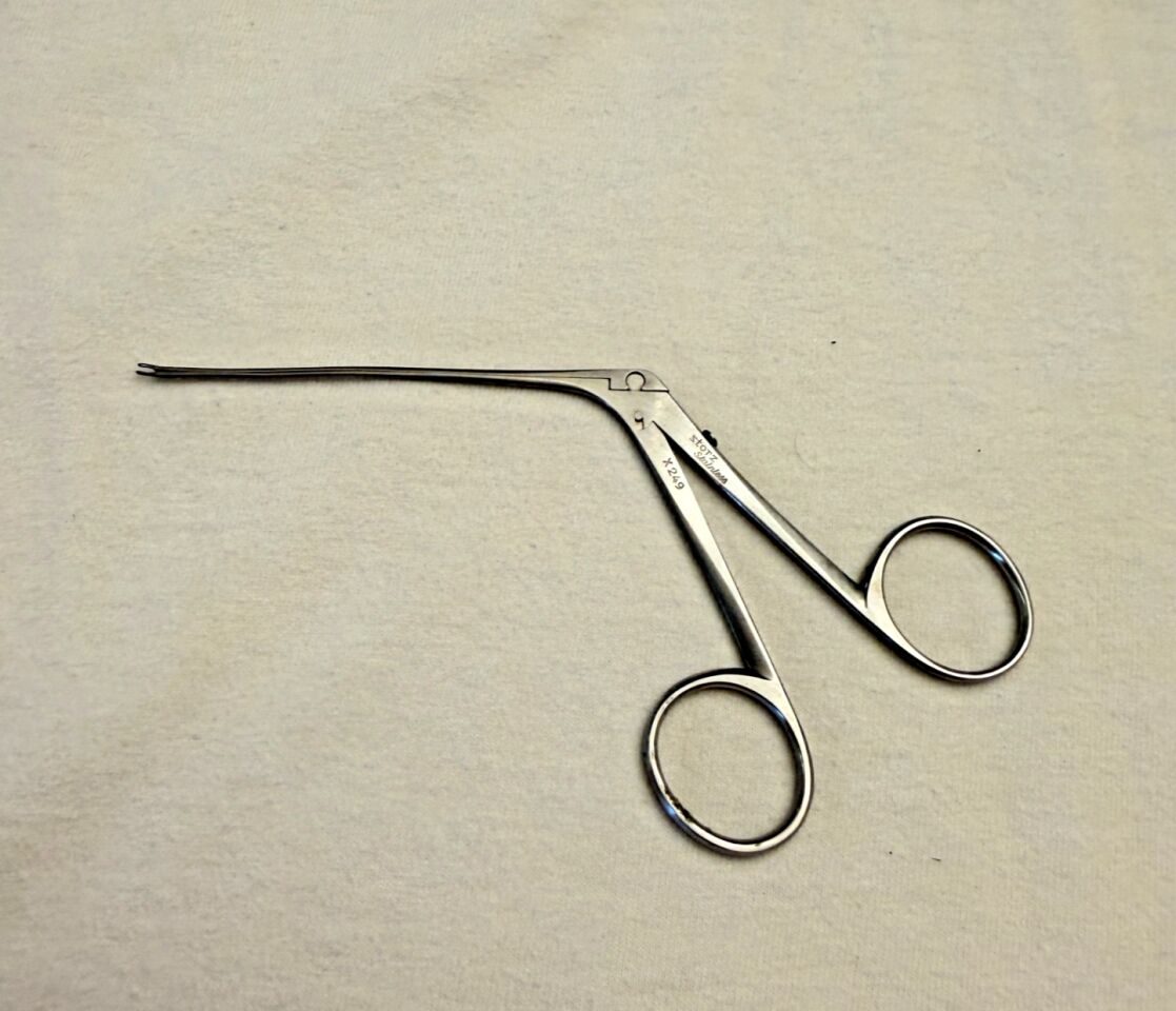 KARL STORZ X249 House Miniature Ear Forceps Angled Left