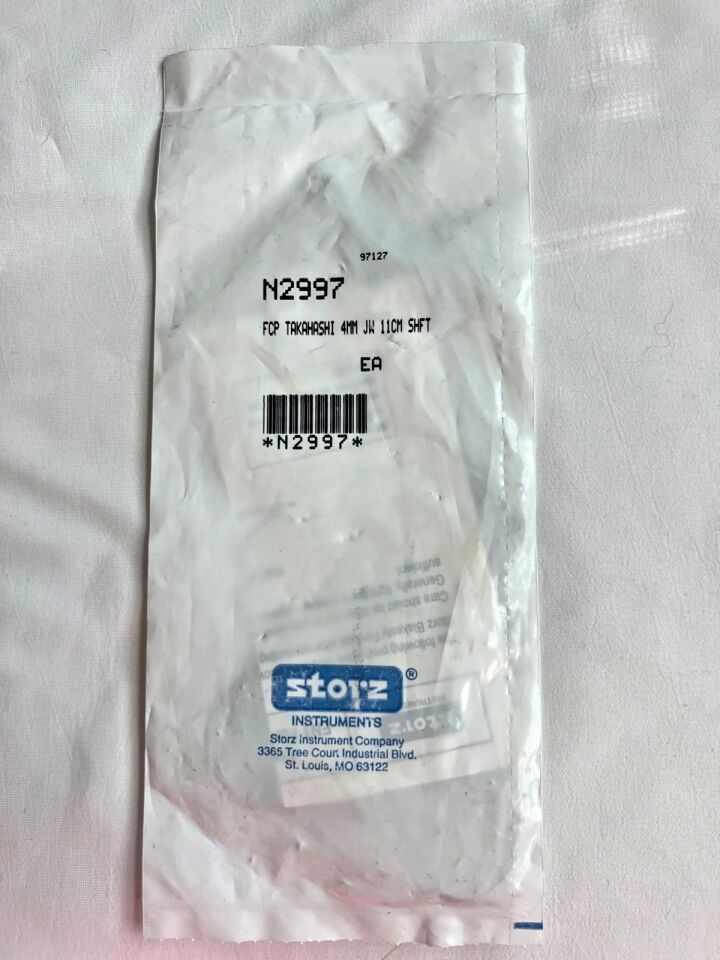 BAUSCH & LOMB/STORZ N2997 Takahashi Nasal Forceps 4mm X 10mm Jaws 7.1" Length — photo 2