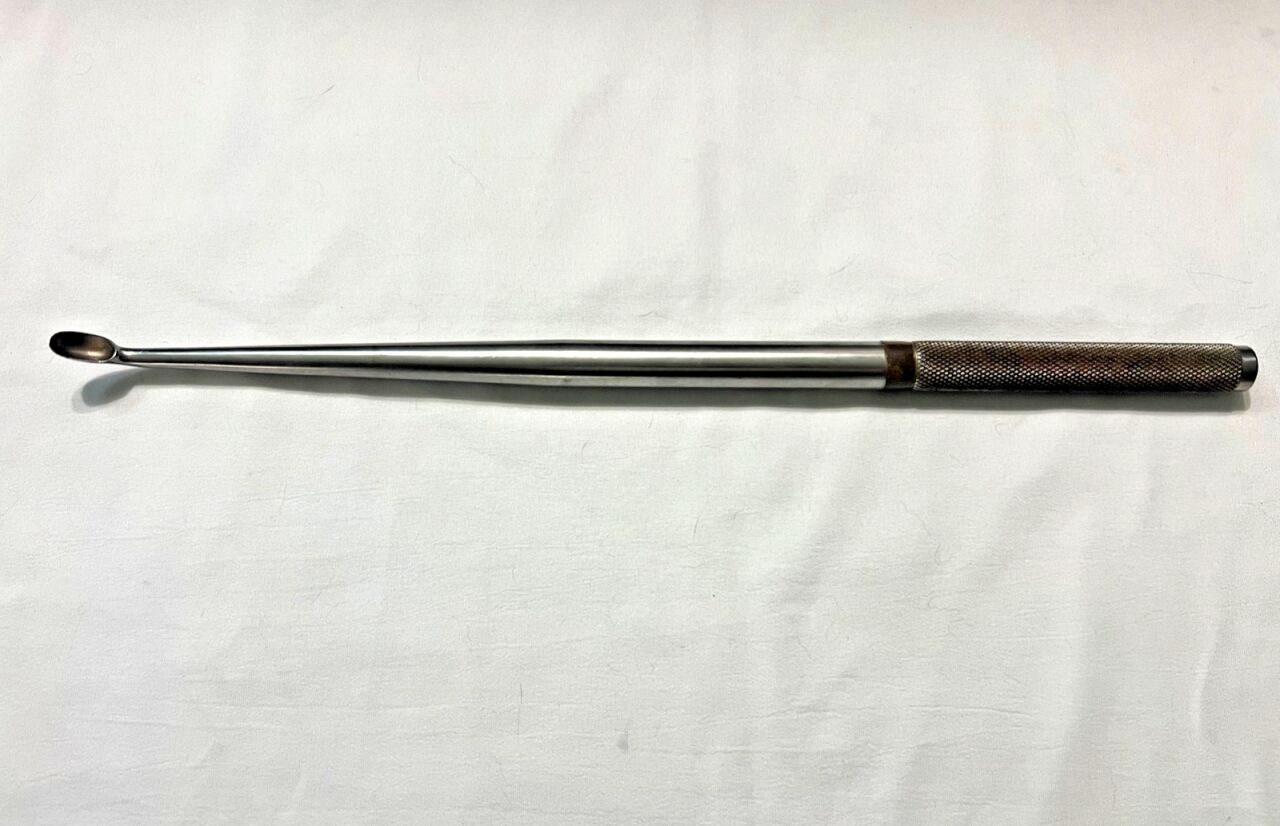 ZIMMER  Double-Handed Angled Bone Curette 3/8" X 6/8" Cup Size X 15" Length