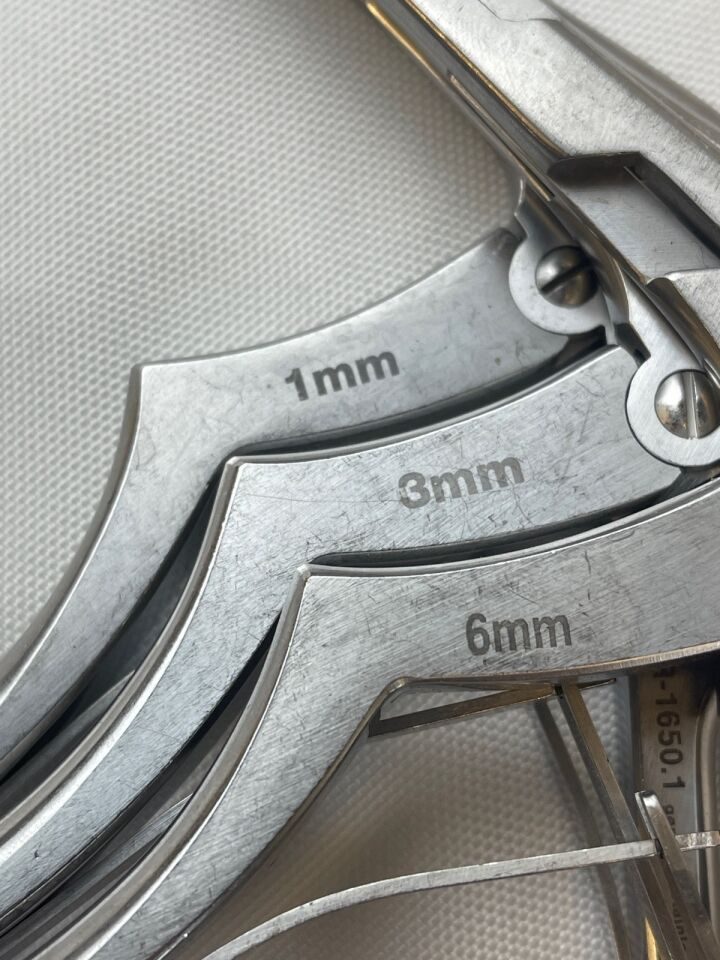 RUGGLES R-1650.1 Set of 3 1mm/3mm/6mm x 40deg Down x 7" Kerrison Rongeurs — photo 3