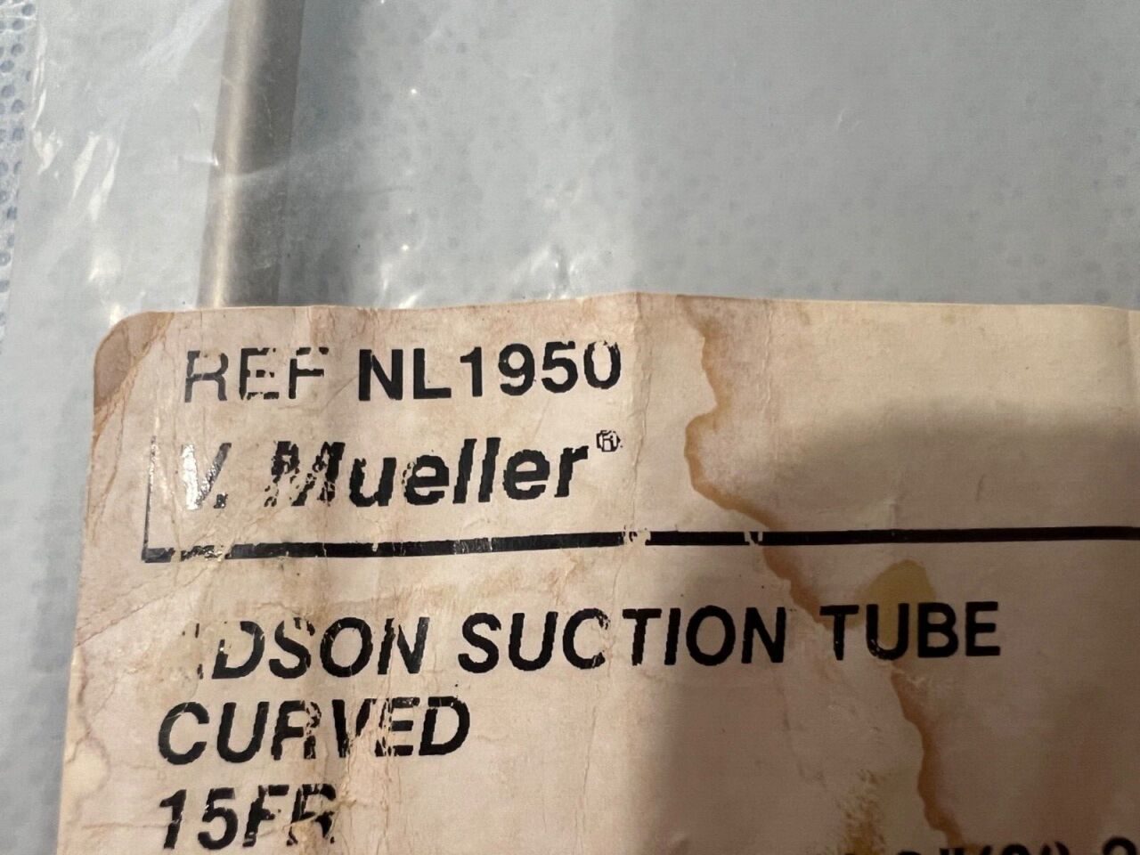 V. MUELLER NL1950 Adson Curved Suction Tube 15French 8" Length — photo 2