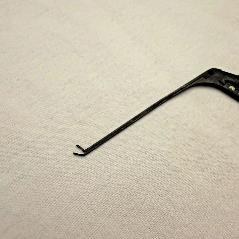 RICHARDS 13-1027 Cupped Ebony Alligator ENT Forceps Up Angled — photo 4