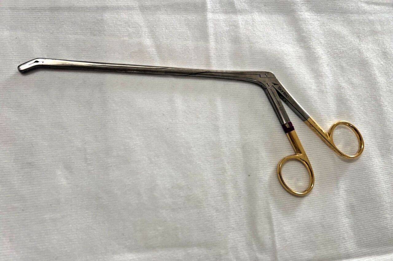 SONTEC Ronguer Down Angle 7" Length Laparoscopic Fenestrated Intervertebral Disc Rongeur Down Angle
