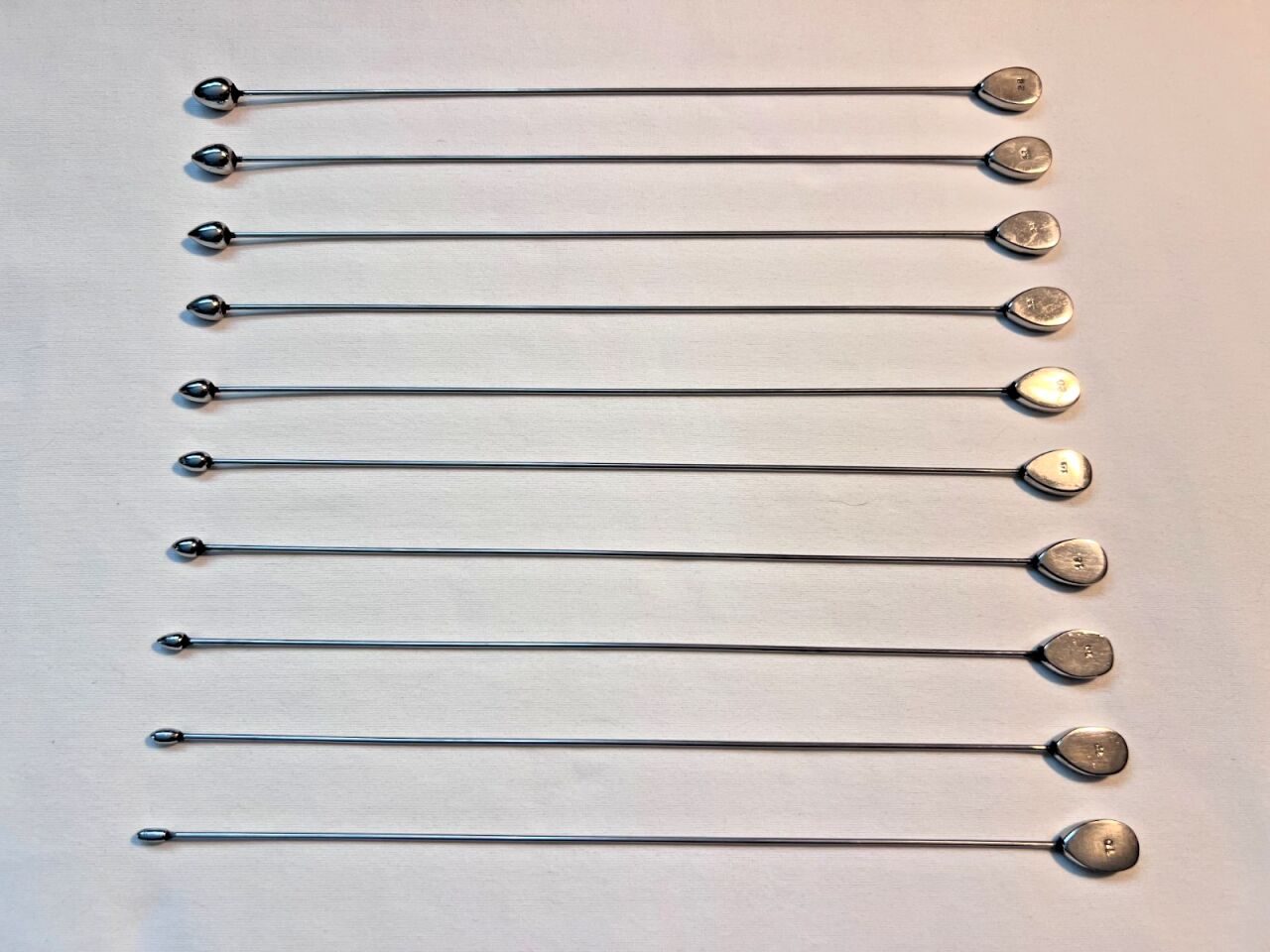 V. MUELLER Otis Bougie Set  V.Mueller Olive Tip Dilators 10,12,14,16,18,20,22,24,26,28