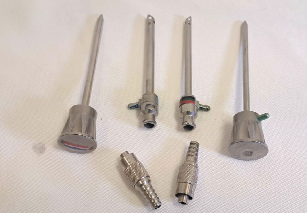 LINVATEC 4.6mm & 5.8mm Fenestrated Cannulas w/ Obturators & Adapters