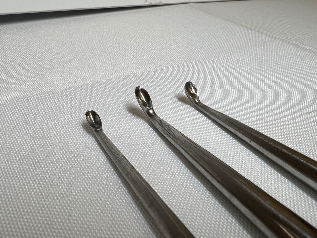 Forward Angled 8" Bone Curettes 2/3/4 Set of 3 Forward Angled Bone Curettes Orthopedic Neurology — photo 3