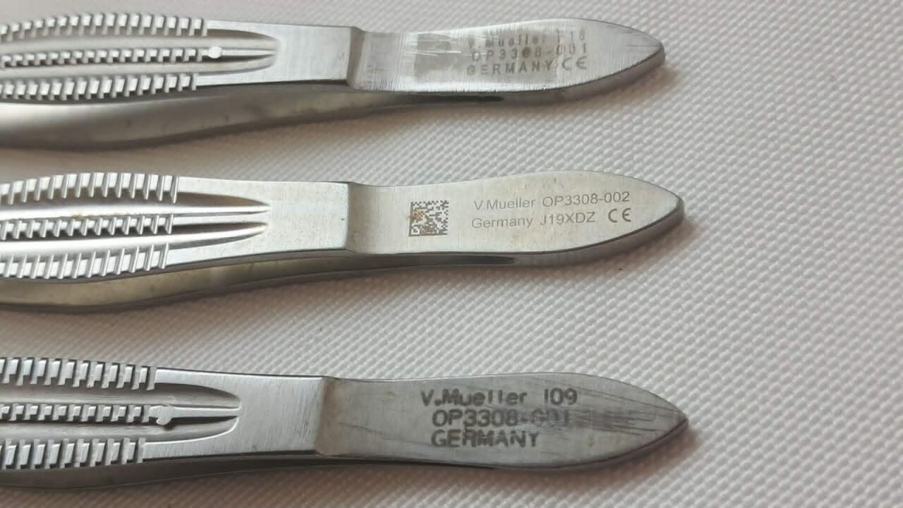 V. MUELLER OP3308-001 & OP3308-002 Castroviejo Corneal Suturing Forceps Set — photo 4