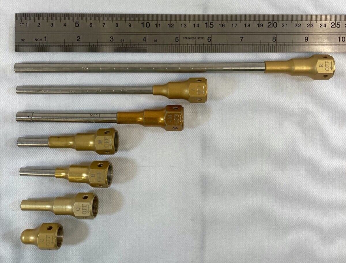 MEDTRONIC Midas Rex Classic Set of 7  Pneumatic Attachments Neurology Orthopedic — photo 6