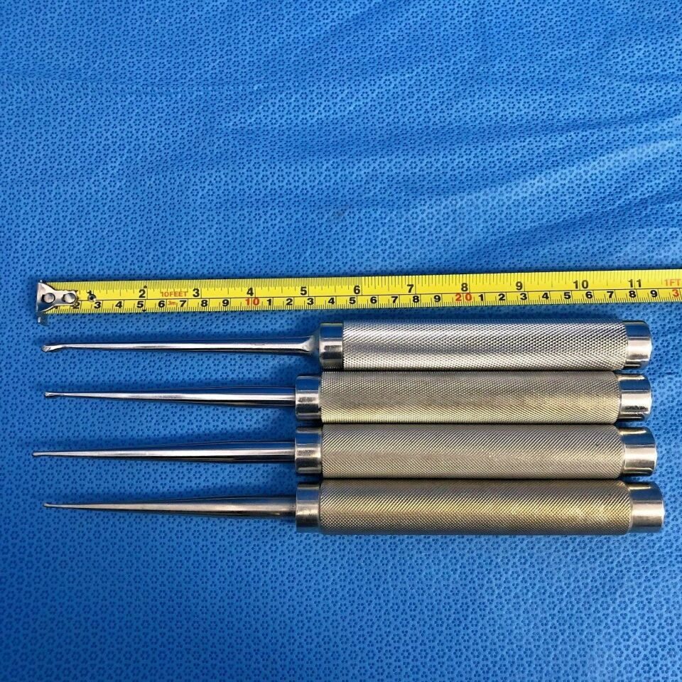 CODMAN Size 00-4 Set of 4 Straight 11" Cobb Curettes — photo 7