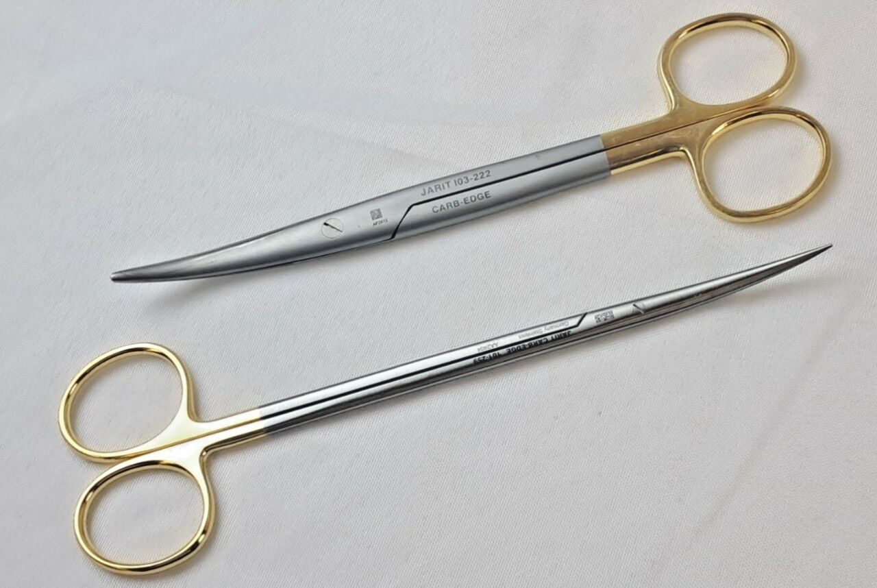 JARIT 101-259 & 103-222 Metzenbaum Mayo TC Scissors Carb-Edge 7" 6.75" — photo 2