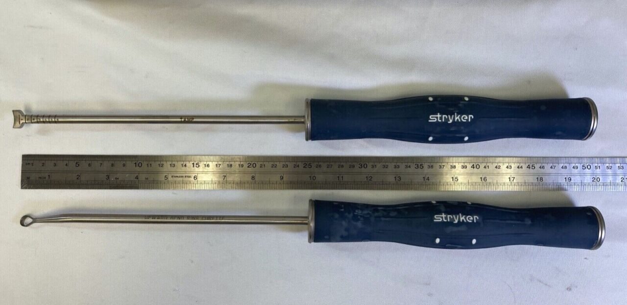 STRYKER Various Reliance Anterior Lumbar Instruments 20" Cobbs Curettes — photo 5