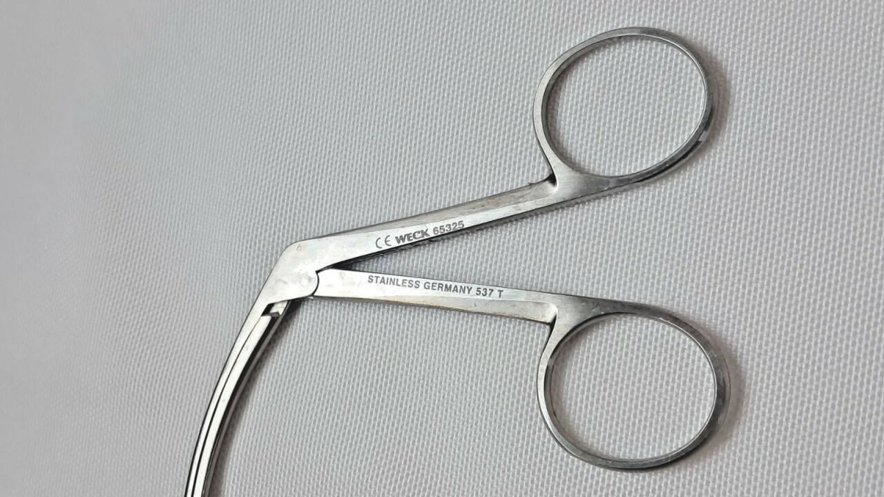 WECK 65325 Carroll Tendon Retriever Forceps Serrated Curved 5-3/4" — photo 3