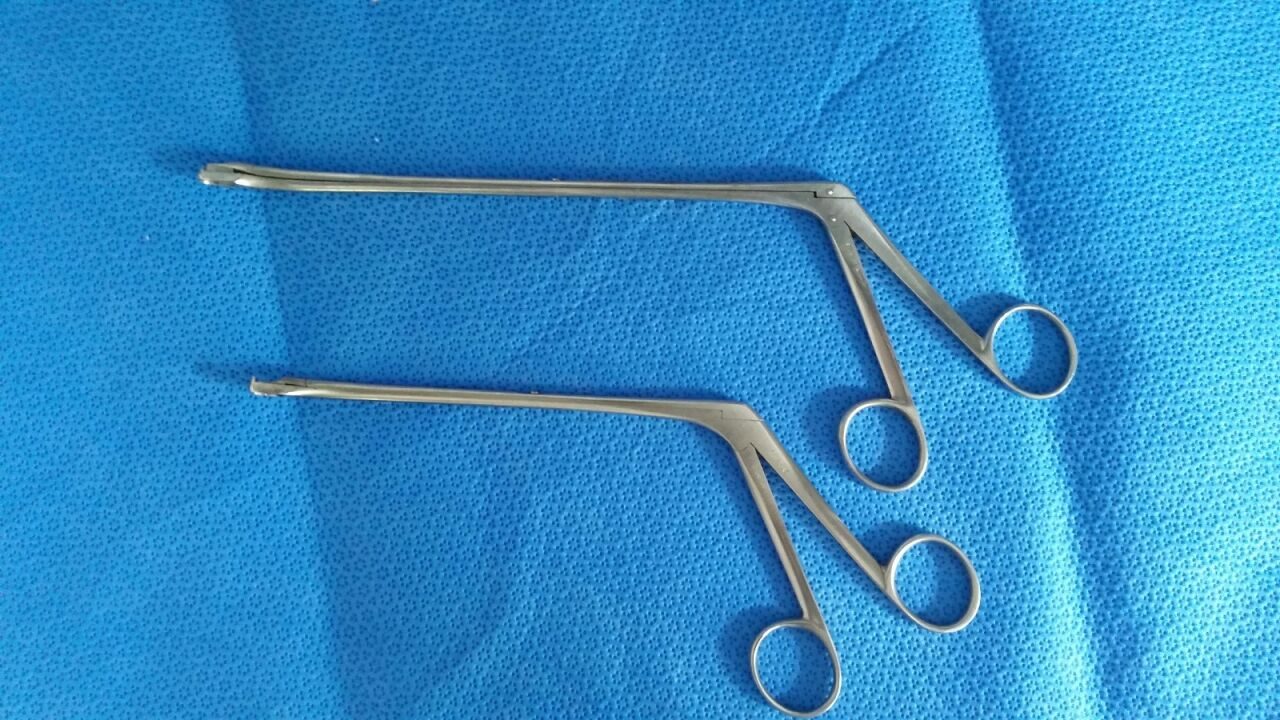 MILTEX 30-1486 Wittner Uterine Biopsy Forceps Curved Left Lot of 2