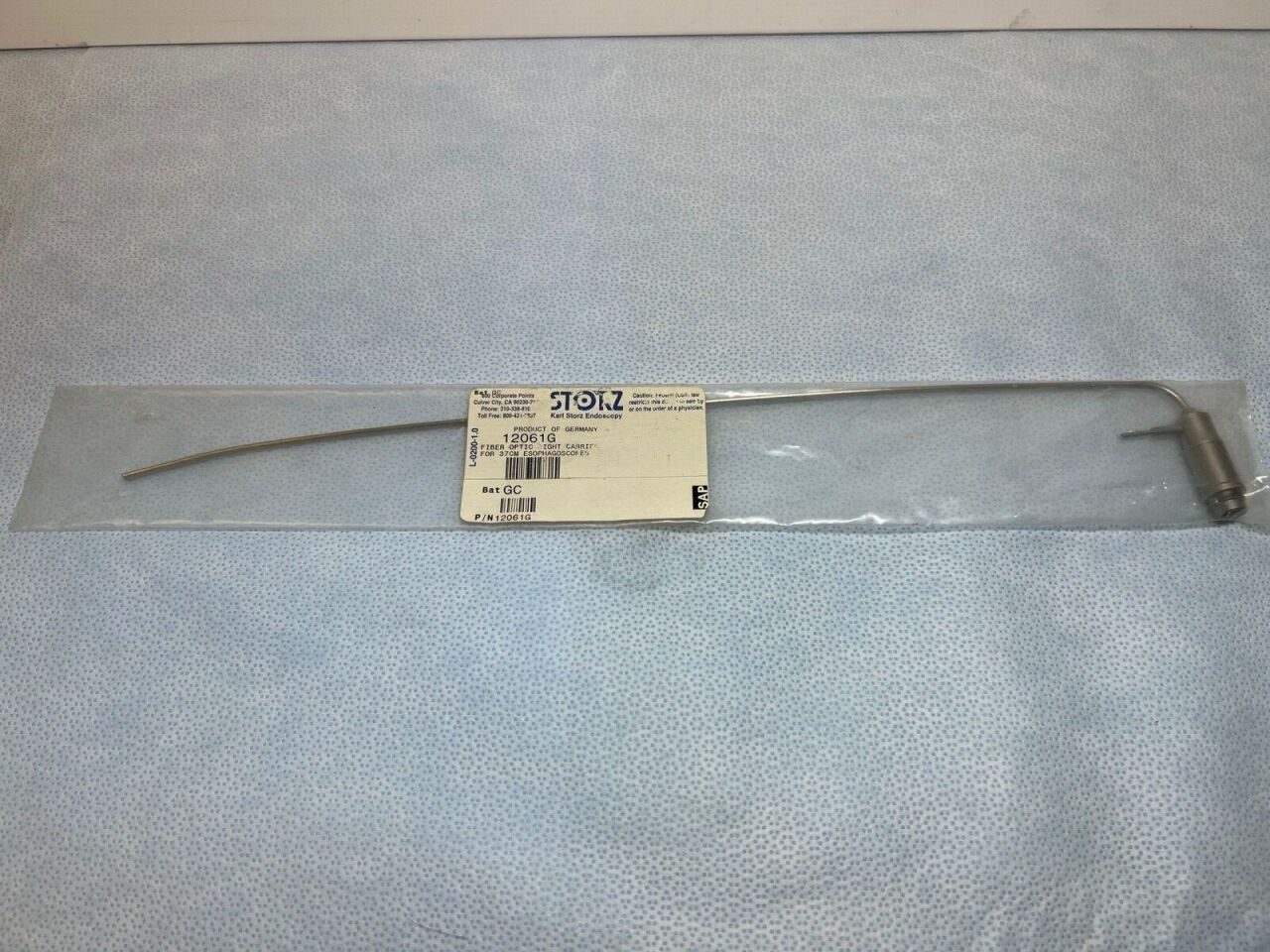 KARL STORZ 12061G Fiber Optic Light Carrier for 37cm Esophagoscopes — photo 1