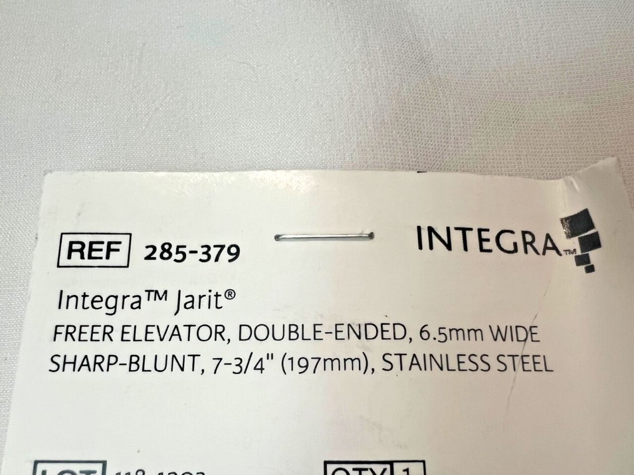 JARIT INTEGRA 285-379 Freer Double-Ended Elevator 6.5mm X 7-1/2" Length — photo 2
