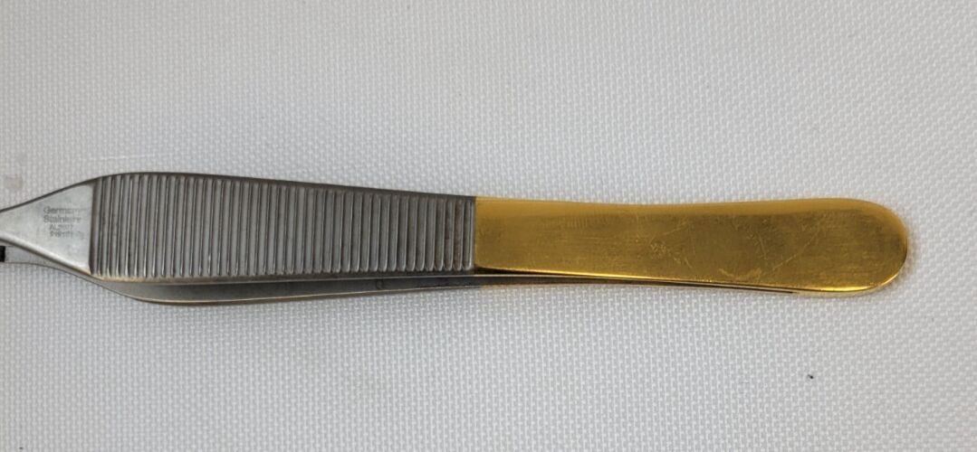JARIT 122-500 Adson Carb-Bite Needle and Tissue Pulling Forceps Straight 4-7/8" — photo 7