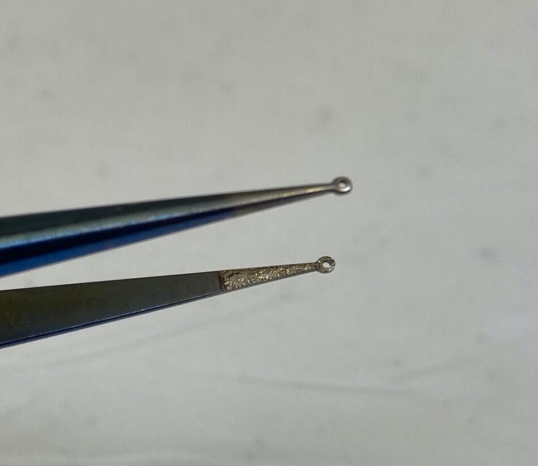 SCANLAN 3003-164 Titanium Micro Forceps Platform Ring Diamond Dust 1mm Tips 6in — photo 5