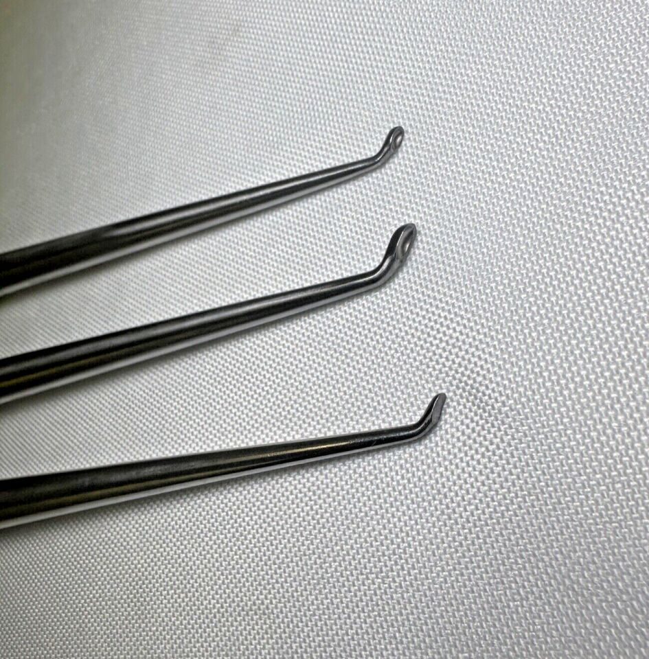 AESCULAP Sizes 0,2,3 Set of 3 EPSTEIN Bone Curettes — photo 4