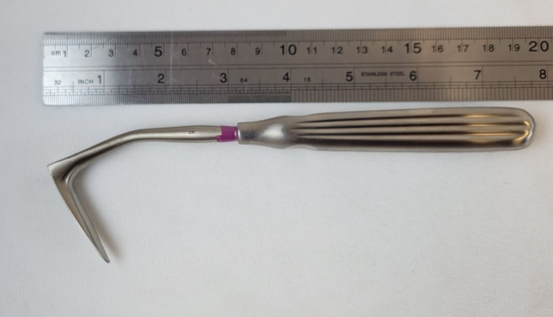 W. LORENZ 12-0070 Aufricht Retractor 45mm x 10mm Blade Stainless Steel ENT — photo 6