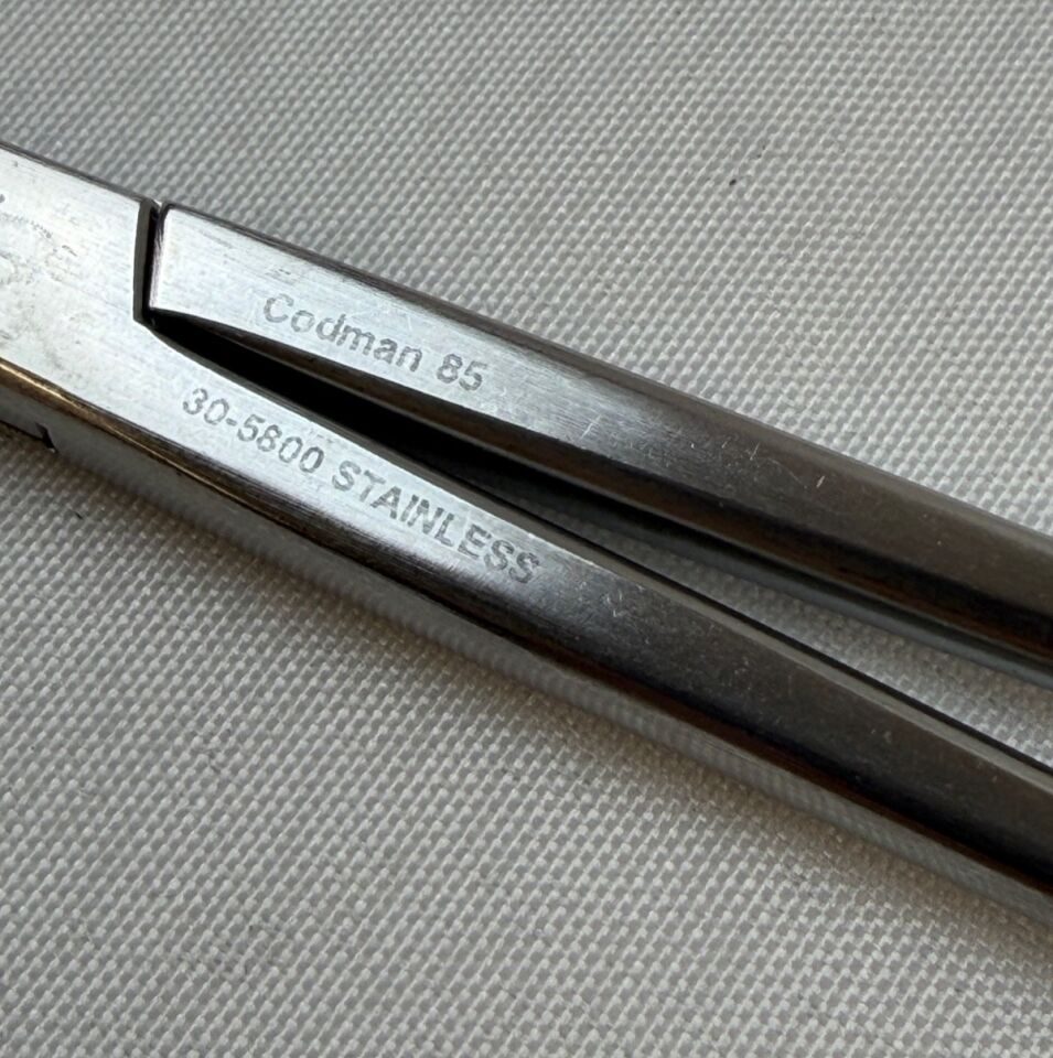 CODMAN 30-5800 Heaney-Rezak Hysterectomy Forcep Single Tooth Straight 8.5" — photo 2