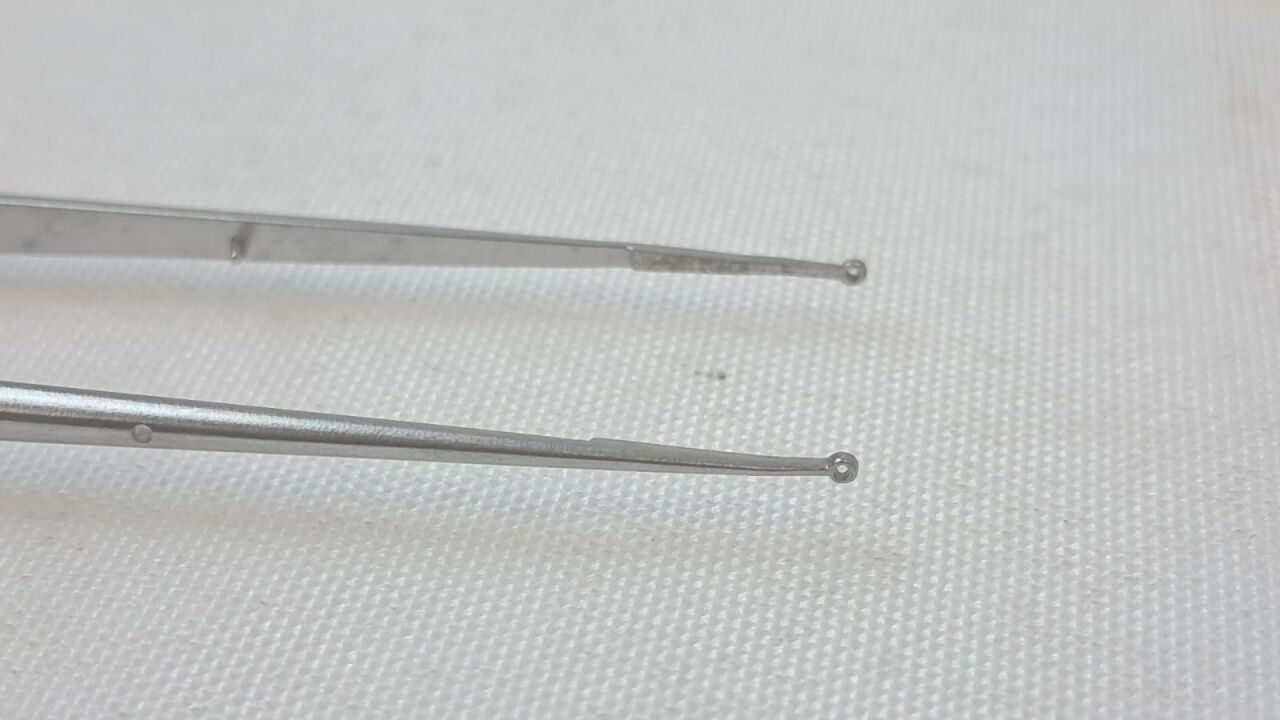 SCANLAN 4004-282 Micro Forceps Round Handle 1mm Diamond Dust Ring Tips — photo 6