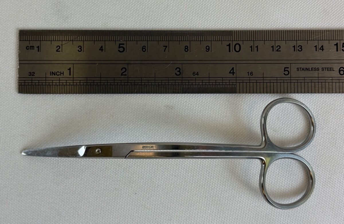 KARL STORZ N5058 Foman Dorsal Scissors Straight Blade Angled Handles 5.3" — photo 7