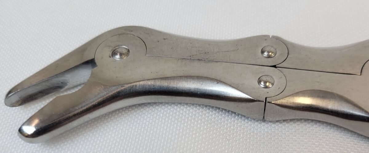 JARIT 23246 Angular Duckbill Rongeur, 9" 3mm Bite Jaws Double Action Curved Echlin Duckbill Rongeur — photo 2