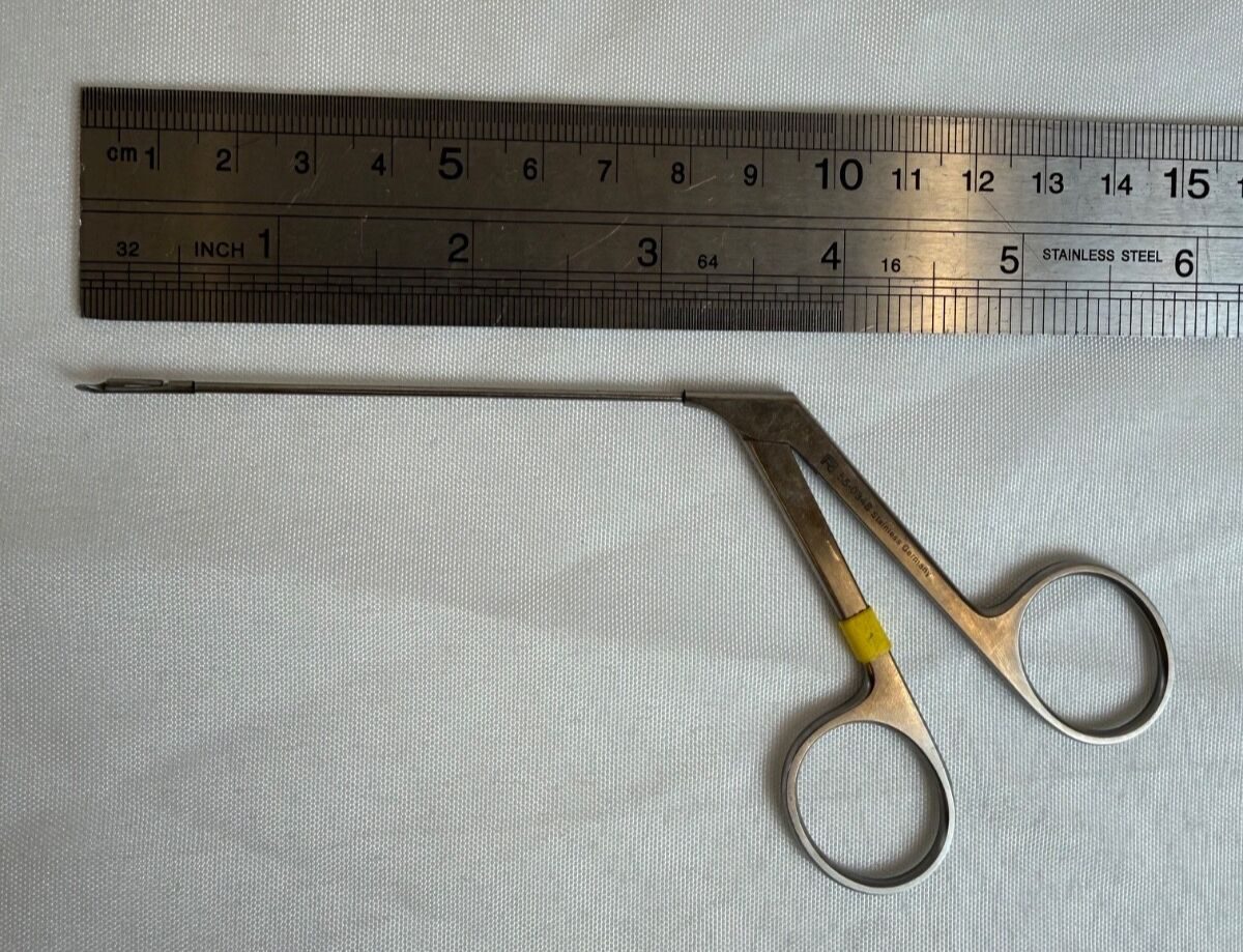 RICHARDS 55-0348 Micro Scissors Sharp Curve Left Forceps 3.5" Shaft ENT — photo 5