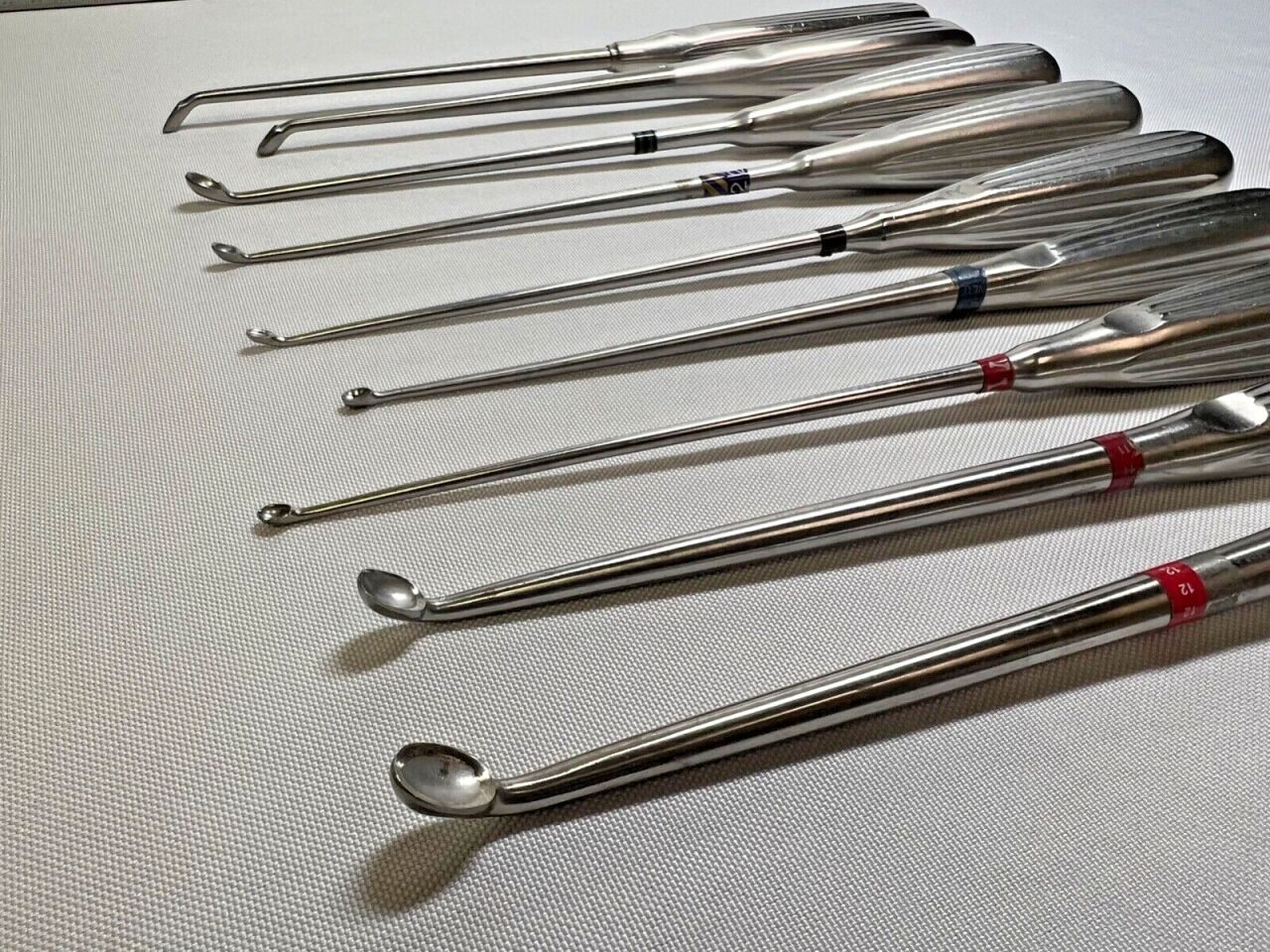 V. MUELLER  Set of 9 Bone Curettes Spinal — photo 2