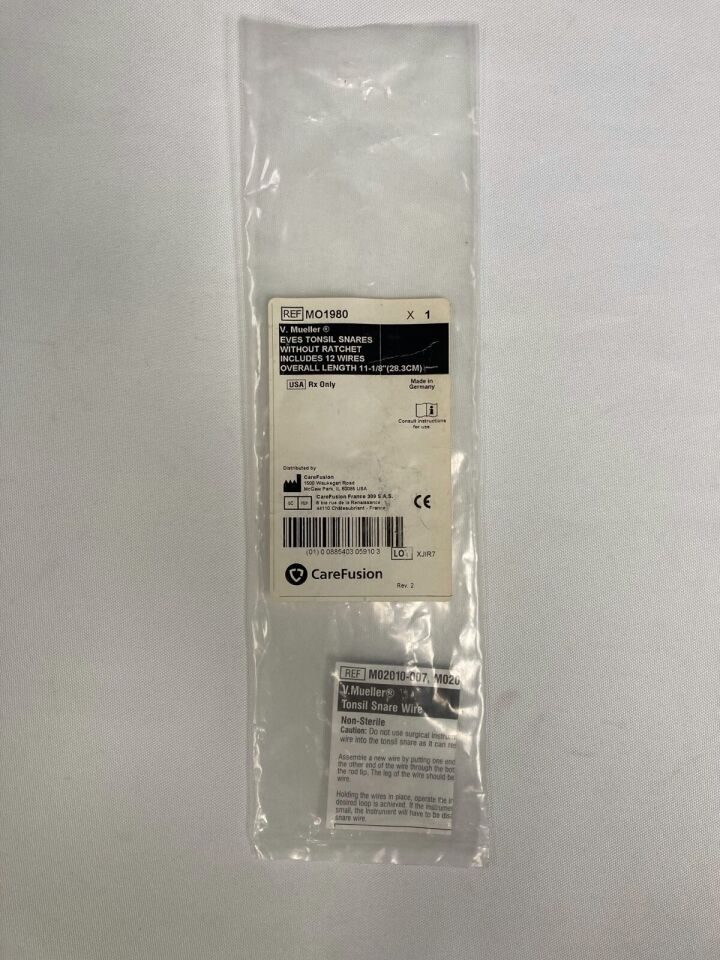 V. MUELLER MO1980 Eves Tonsil Snare w/o Ratchet with 12 Wires 11" — photo 5