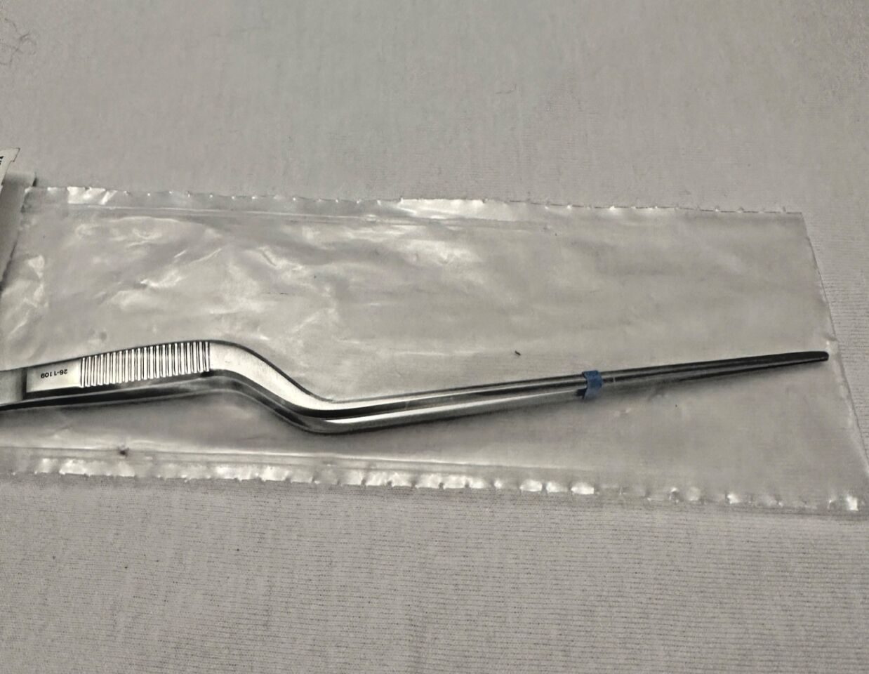INTEGRA 130-420 Cushing Forceps Tissue Serrated Handle Scraper End Bayonet — photo 2