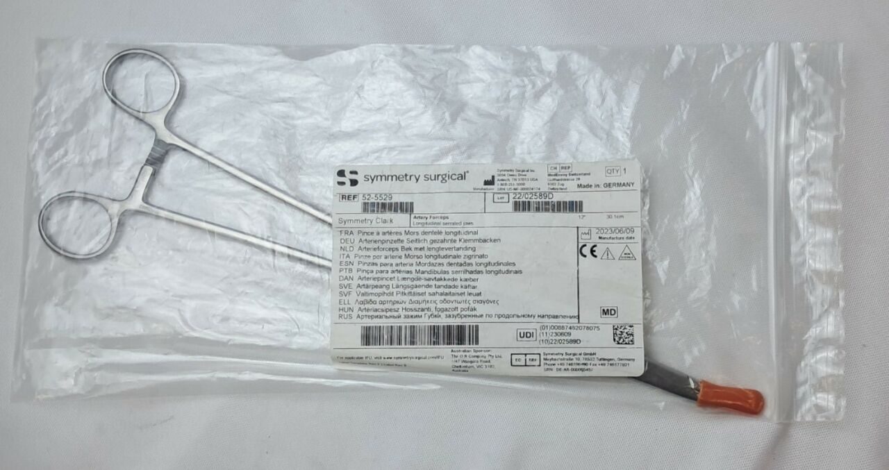 SYMMETRY SURGICAL 52-5529 Artery Forceps Long Serrated Jaws 12in. — photo 6