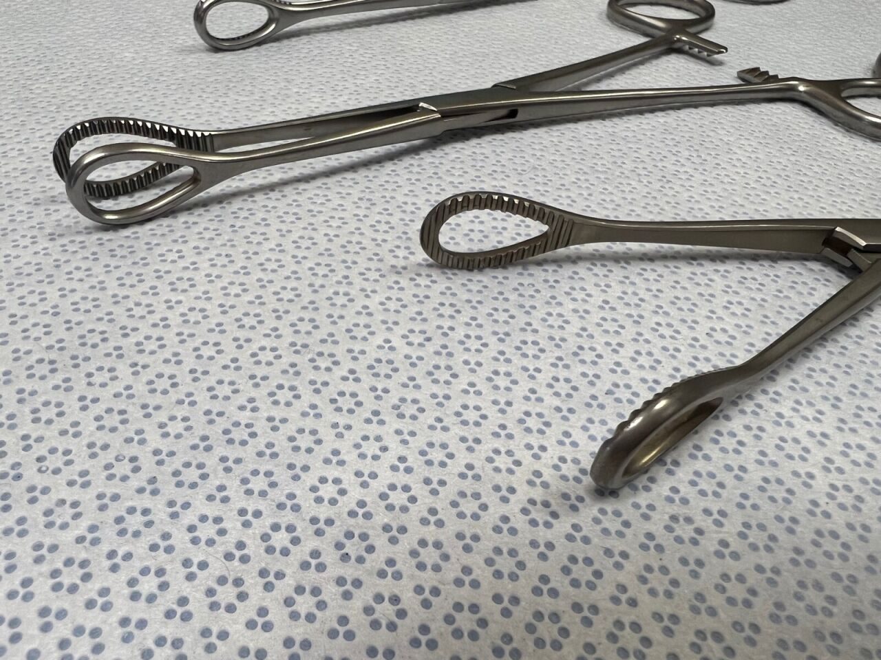 JARIT 114-102 Foerster Sponge Holding Forceps 7" Straight Serrated Jaws Set of 5 — photo 3