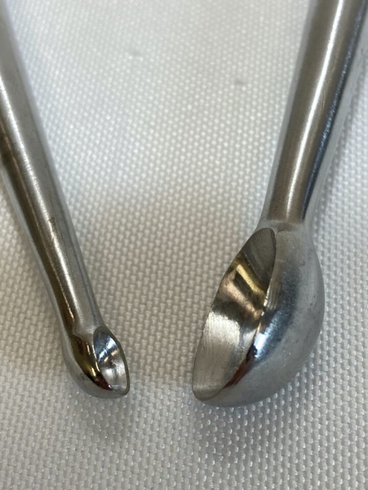 RICHARDS 11-1412 11-136 Pair of Bone Curettes 14x20 & 5x8 X 9" Straight Cups — photo 5