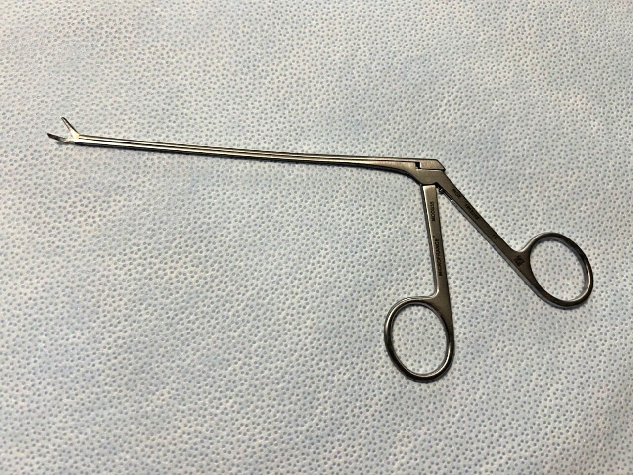 MICROFRANCE INTEGRA MCOS35 Selesnick Micro Scissor Forceps Curved Left 7mm ENT