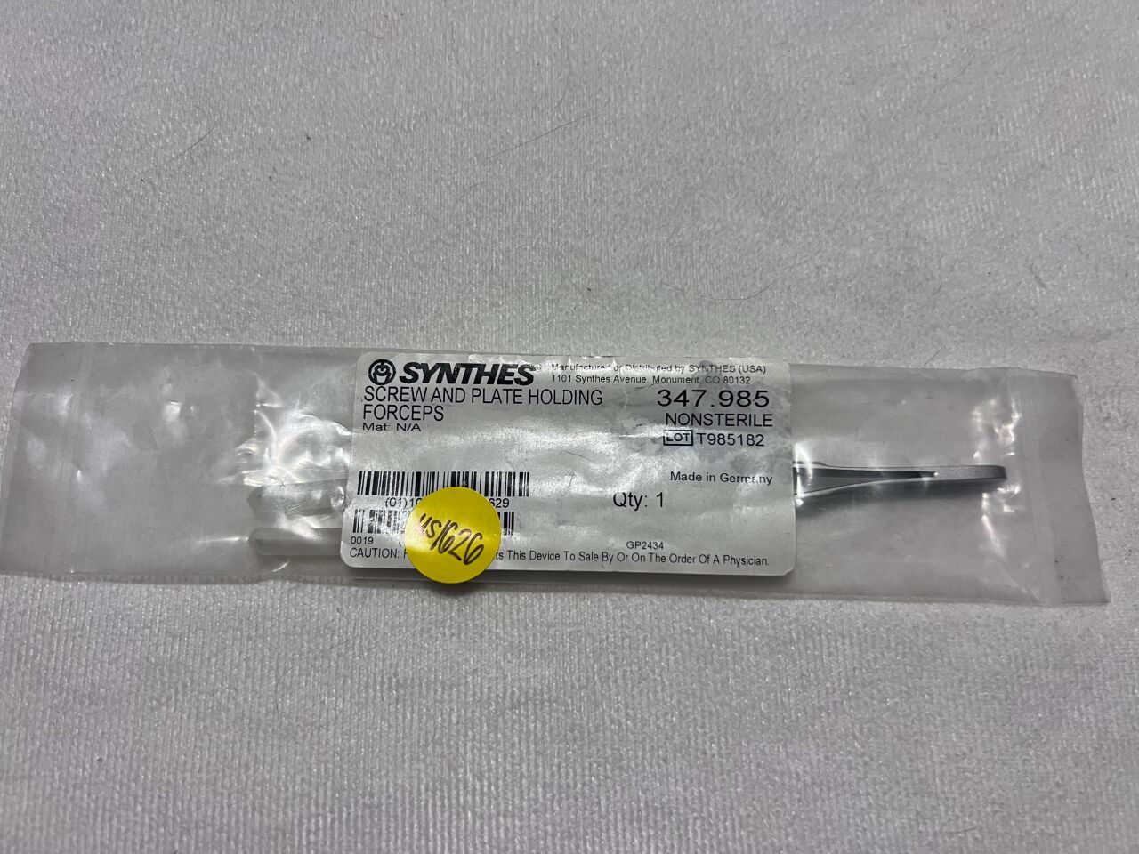 SYNTHES 347.985 Screw & Plate Holding Forceps