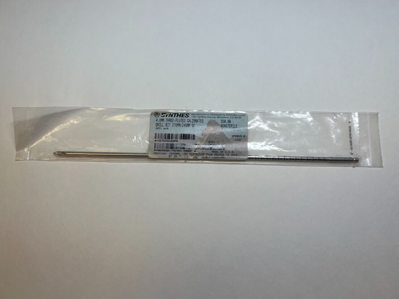 SYNTHES 356.98 4.0mm Flute Drill Bit — photo 2