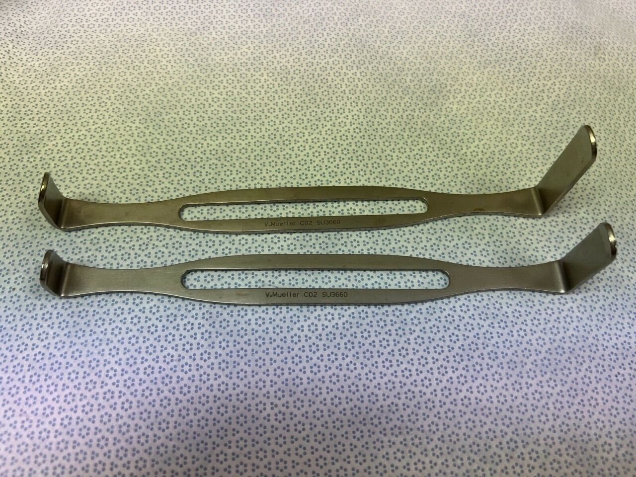 V. MUELLER SU3660 Lot of 2 Surgical 8" Double Ended Retractors