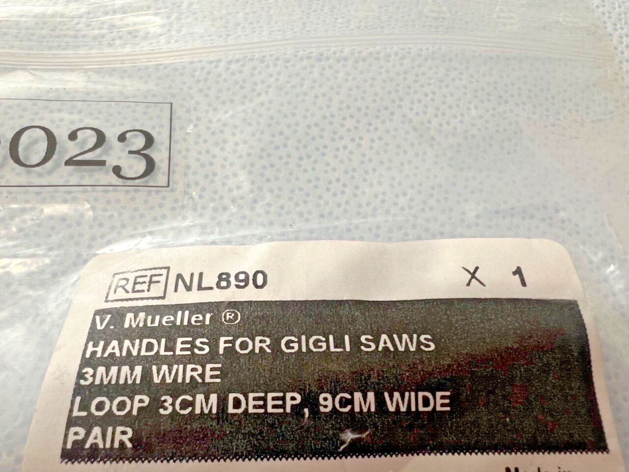V. MUELLER NL890 3mm Wire Loop 3cm Deep 9cm Wide Pair of Handles For Gigli Saws — photo 2