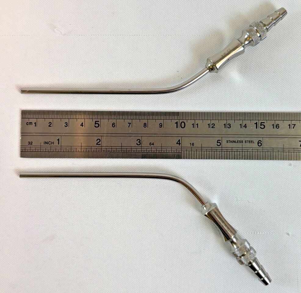 W. LORENZ 14-6532 Pair of 12Fr x 17cm Frazier Suction Cannula w/ Thumb Hole — photo 6