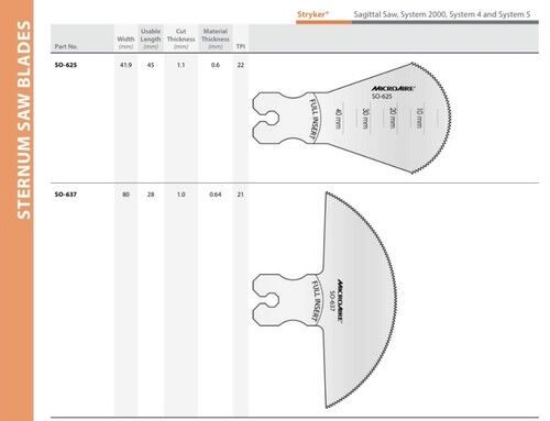 MICRO-AIRE SO-637 Sternum Saw Blade 80mmX28mmX1mm — photo 7