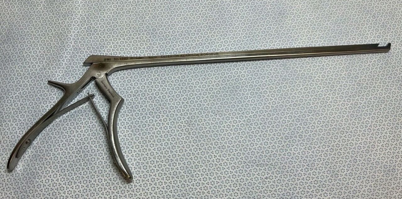 BMI 32-1502 11.5" X 5mm X 40deg Up Angled Anterior Lumbar Kerrison Rongeur 5mm X 40deg Up — photo 1