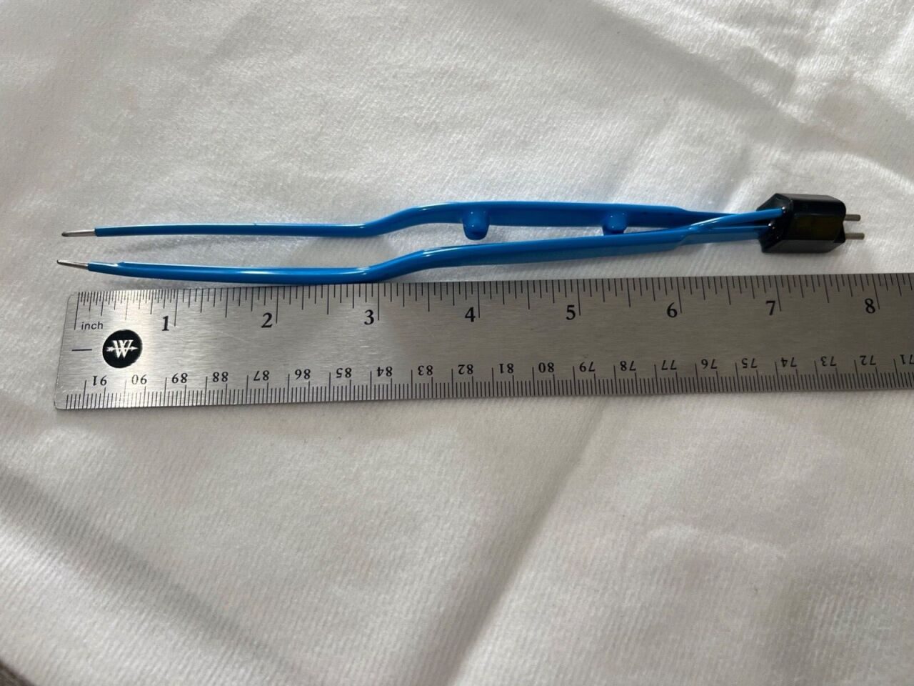 8" Length Bayonet Neurology Forcep Insulated w/ Irrigation — photo 4