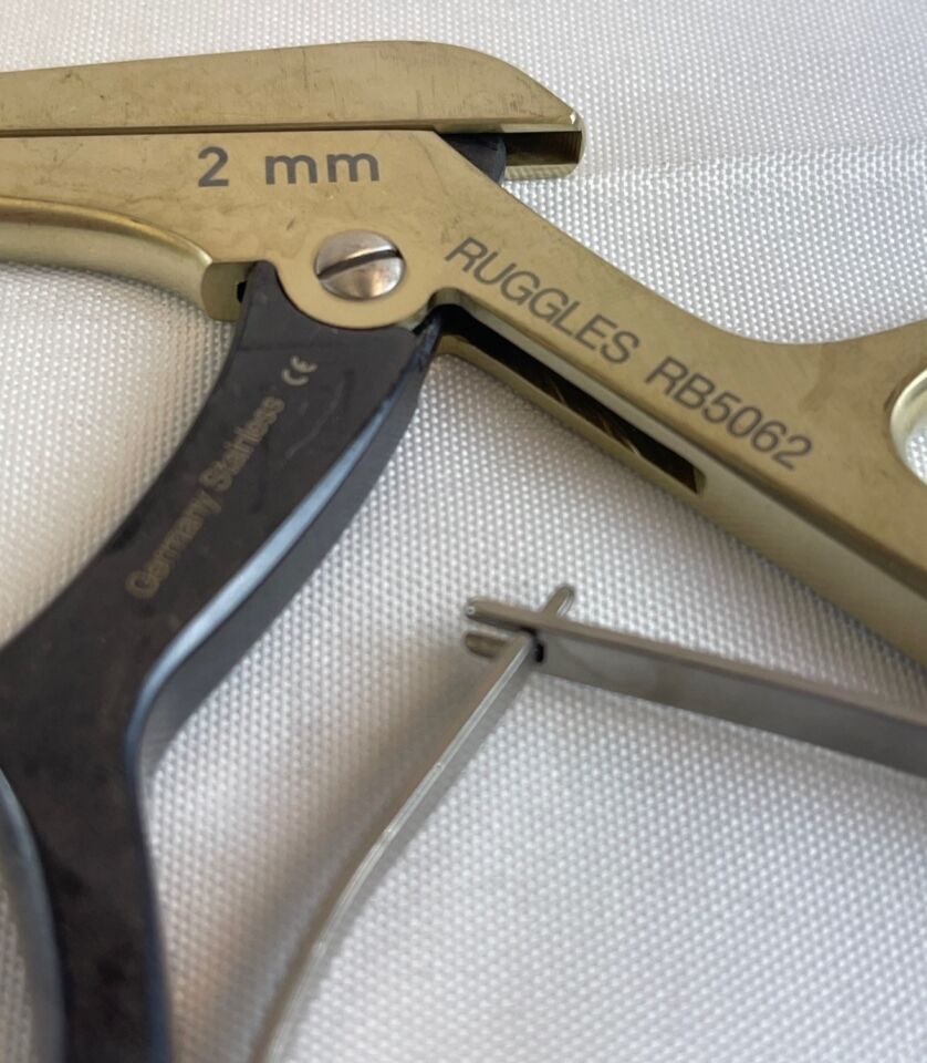 RUGGLES RB5062 Ultra Coat Micro Kerrison Rongeur 2mm x 40deg Up x 10" — photo 2