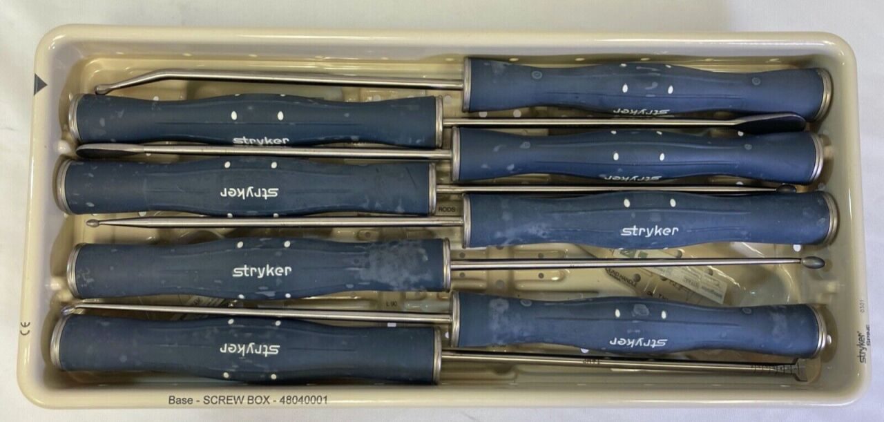 STRYKER Various Reliance Anterior Lumbar Instruments 20" Cobbs Curettes — photo 10