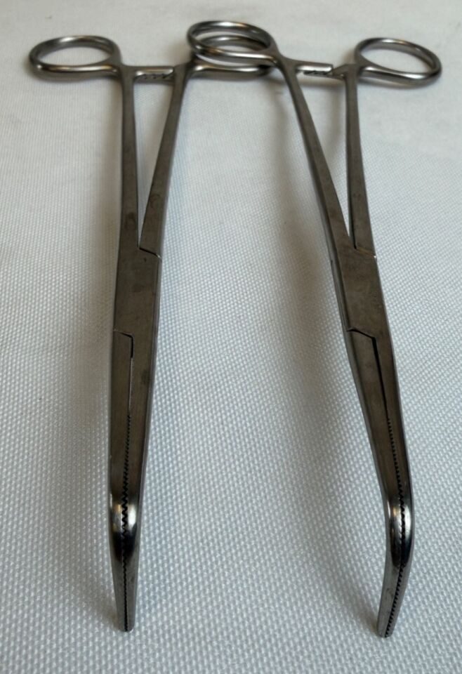 JARIT INTEGRA 305-295 Kantrowitz Thoracic Forceps 90deg Angle 7.75" Pair of Kantrowitz Thoracic Forceps CVOR — photo 6