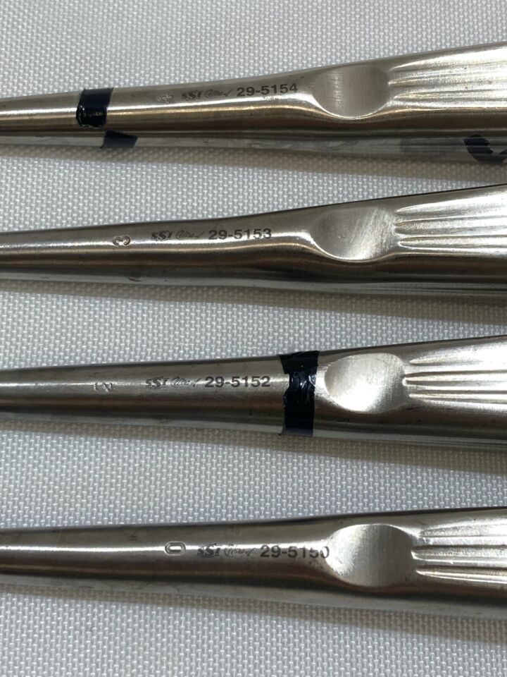 SSI ULTRA 7" Sizes 0/1/3/4 Brun Bone Curettes - Set of 4 — photo 3