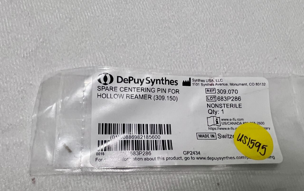 SYNTHES 309.07 Spare Centering Pin For Hollow Reamer