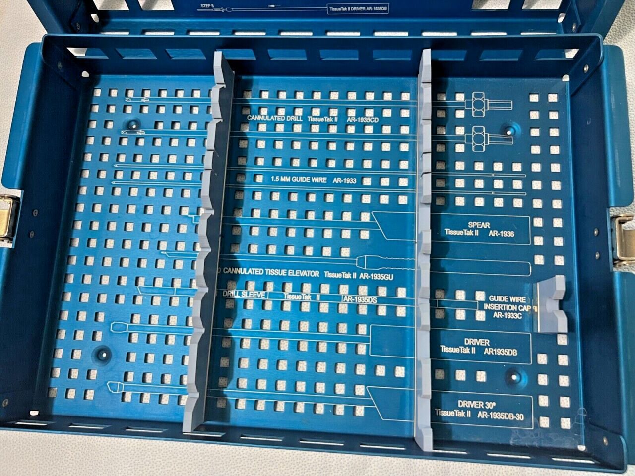 ARTHREX AR-1937 Tissue Tak II Instrument Set Sterilization Case — photo 2